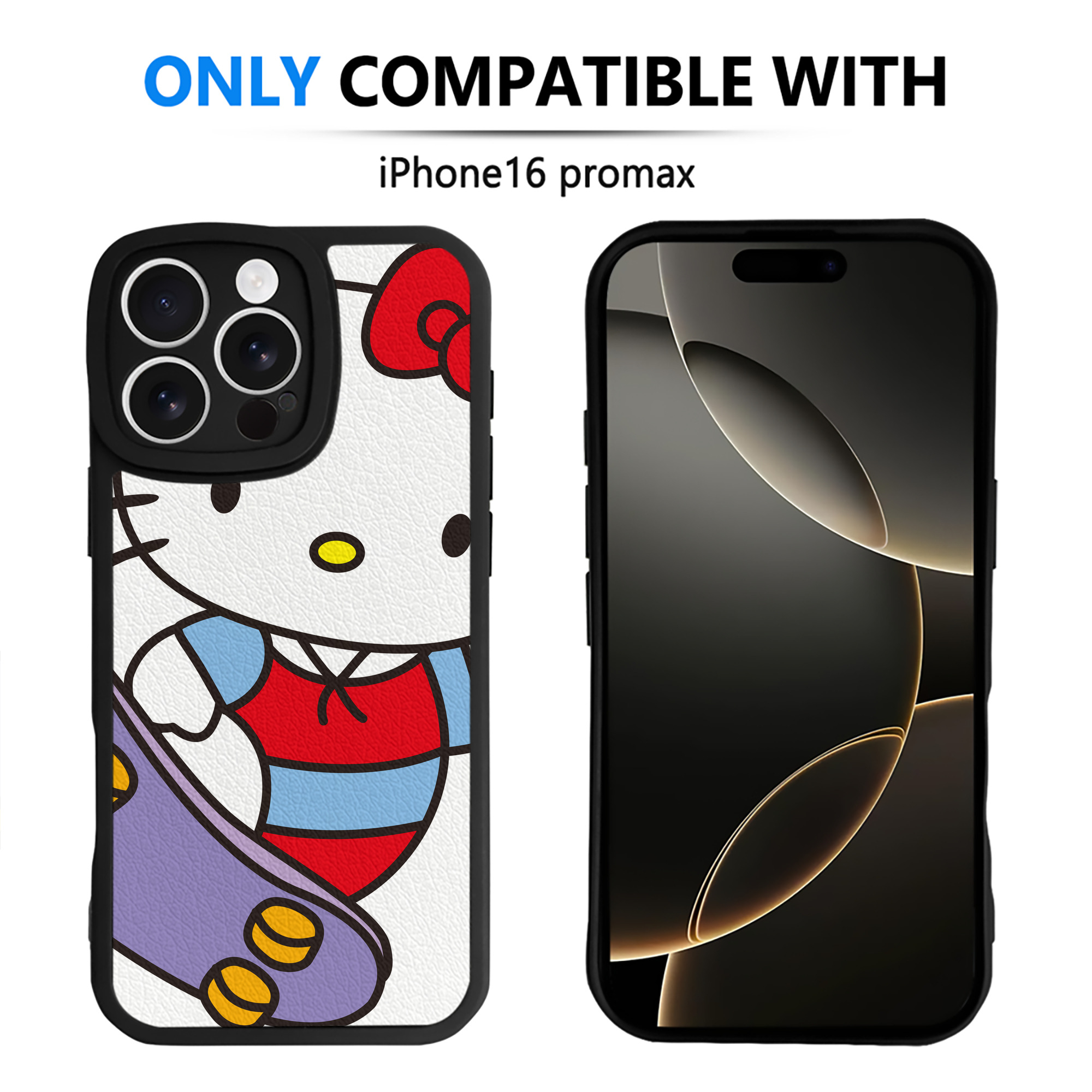（画像用） Hello Kitty ハローキティ 【iPhone 16シリーズ対応】シリコンスマホケース（レザー調） 材質：シリコン